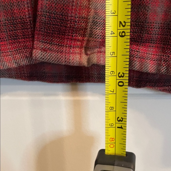 UA Red and Gray Plaid Flannel Shirt Unisex - Picture 11 of 12
